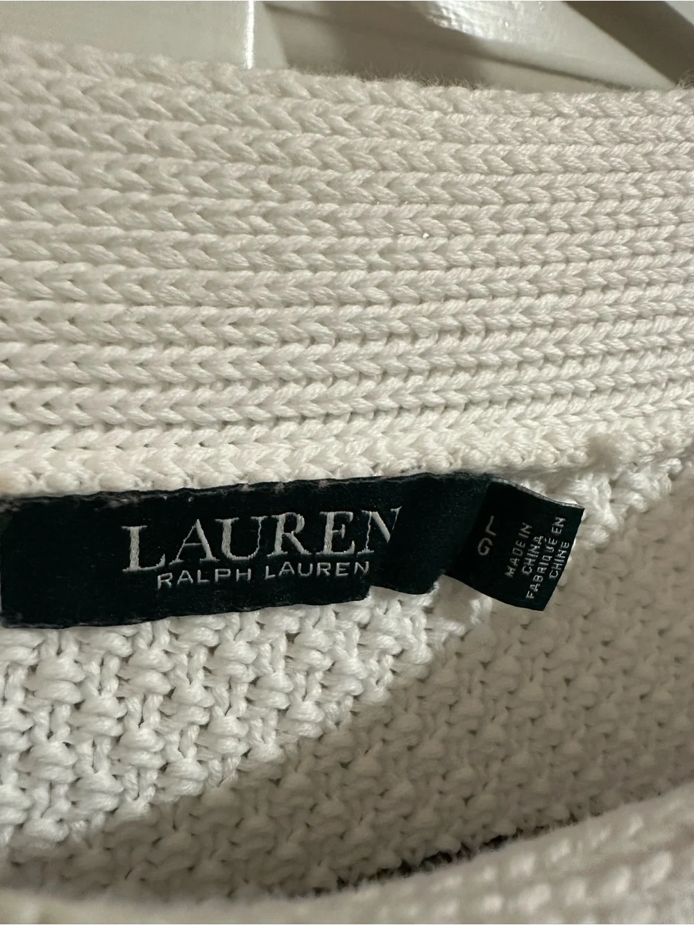 Ralph Lauren Black and White Striped Boatneck Knit Sweater. Large